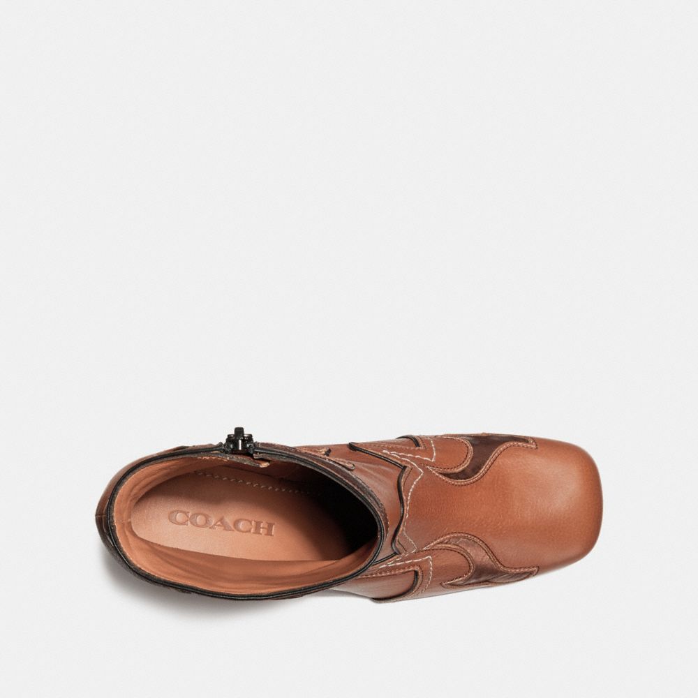 Western Bootie With Burnish