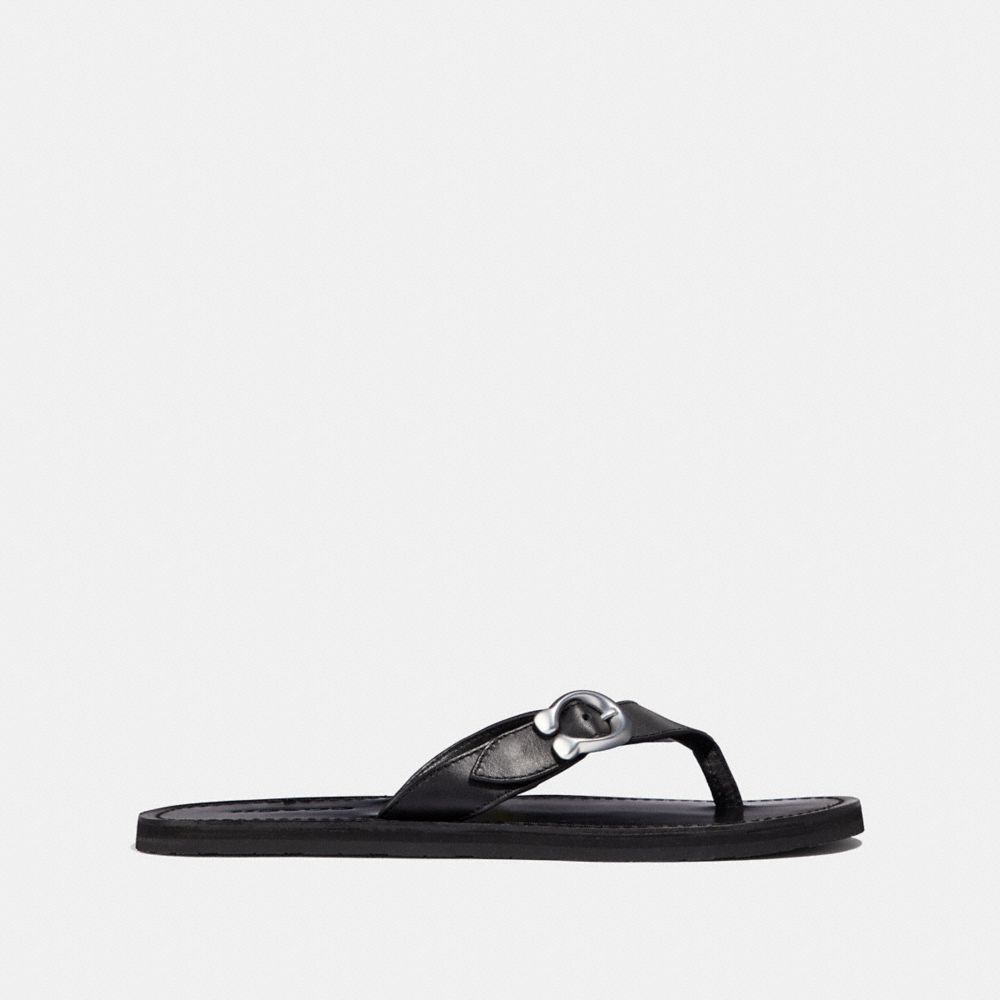 COACH®,Signature Buckle Flip Flop,,Angle View