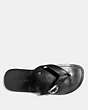 COACH®,SIGNATURE BUCKLE FLIP FLOP,Mixed Material,Black,Inside View,Top View