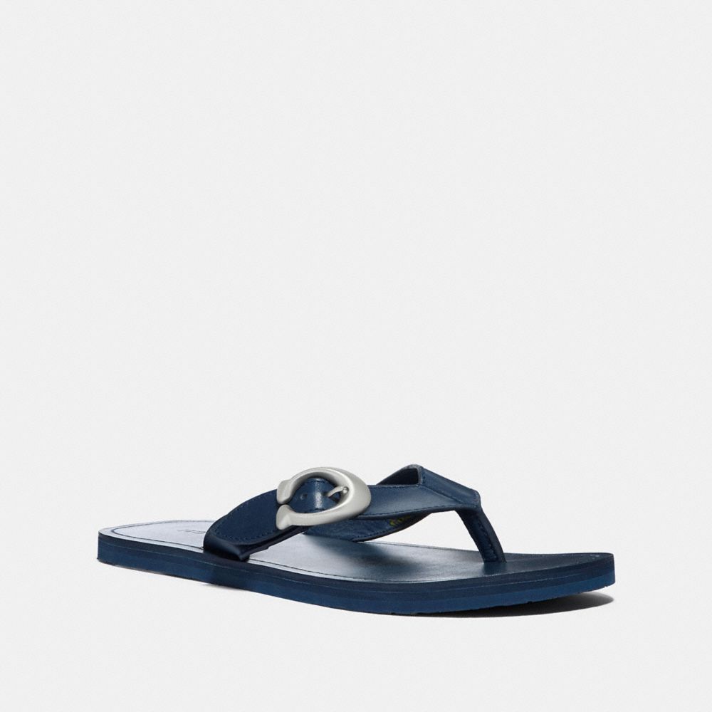 Blue coach flip flops hot sale