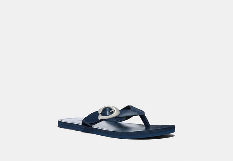 COACH®,SIGNATURE BUCKLE FLIP FLOP,Mixed Material,Oceania,Front View