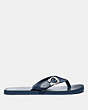 COACH®,SIGNATURE BUCKLE FLIP FLOP,Mixed Material,Oceania,Angle View