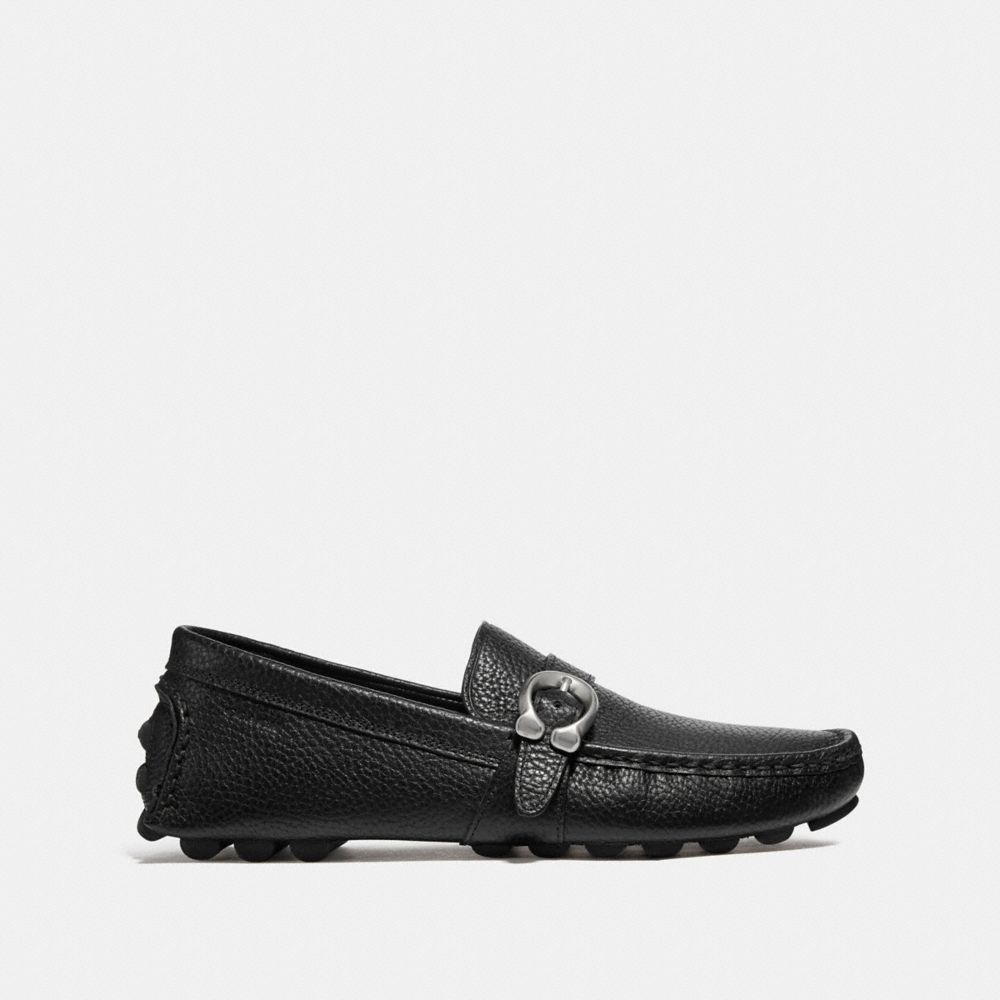 Coach signature store buckle loafer