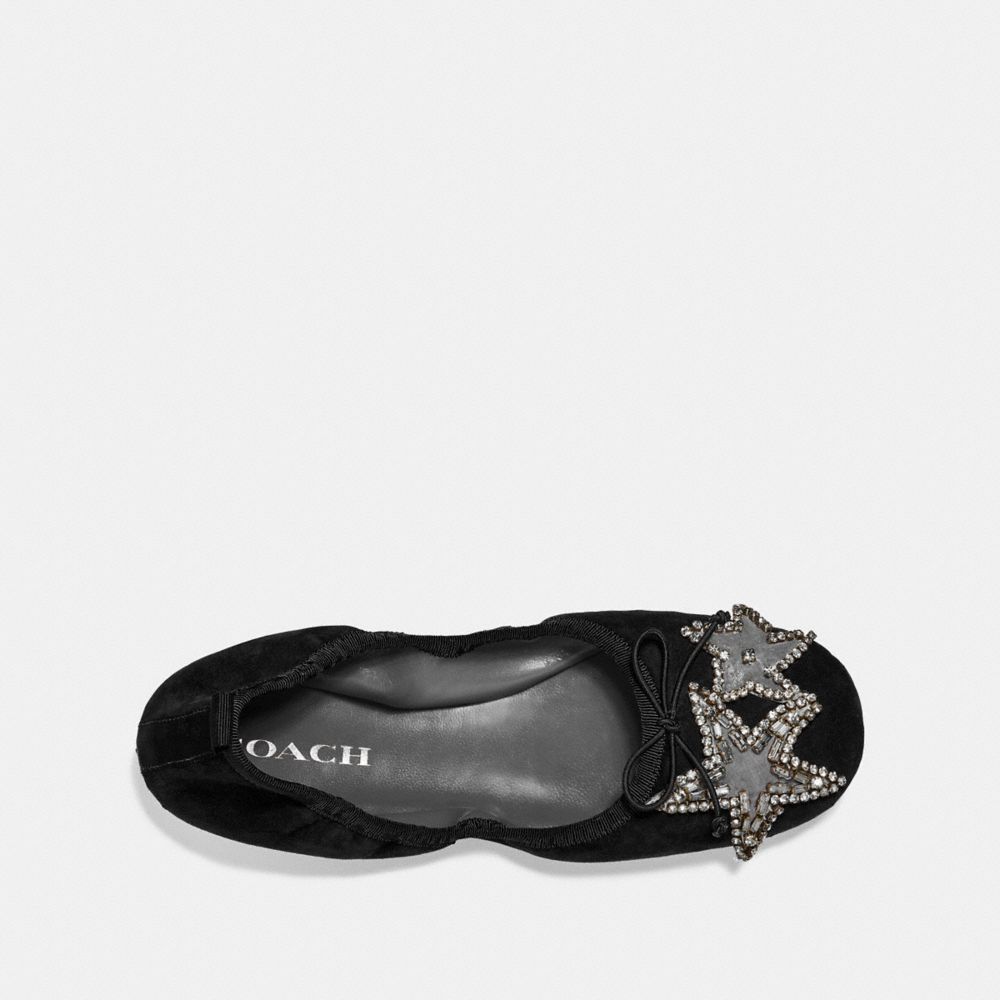 COACH®,Margot Ballet With Crystal Star Patch,,Inside View,Top View