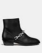 COACH®,ALLEN BOOTIE,Leather,Black,Angle View