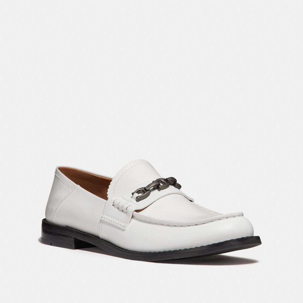 Coach 2025 white loafers