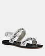 COACH®,EDEN SANDAL,Leather,OFF WHITE,Front View