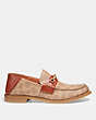 COACH®,PUTNAM LOAFER IN SIGNATURE CANVAS,Coated Canvas,Tan/Rust,Angle View
