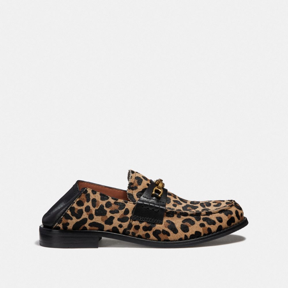 COACH®,PUTNAM LOAFER WITH LEOPARD PRINT,Haircalf,Natural,Group View