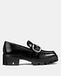 COACH®,GRAND LOAFER,Leather,Black,Angle View