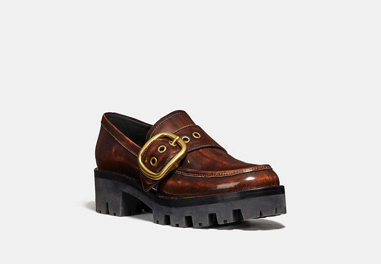 COACH®,GRAND LOAFER,Leather,Brown,Front View
