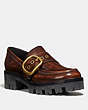 COACH®,GRAND LOAFER,Leather,Brown,Front View