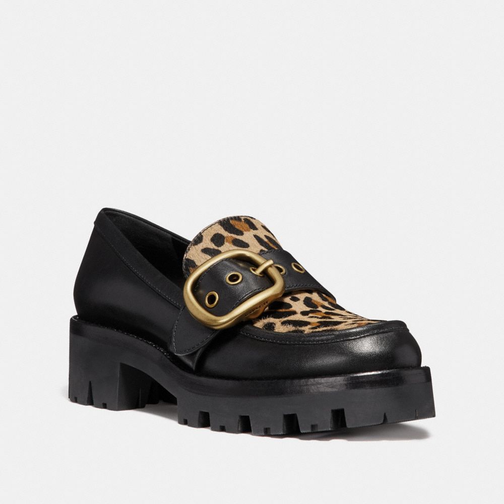 Black and 2024 leopard loafers