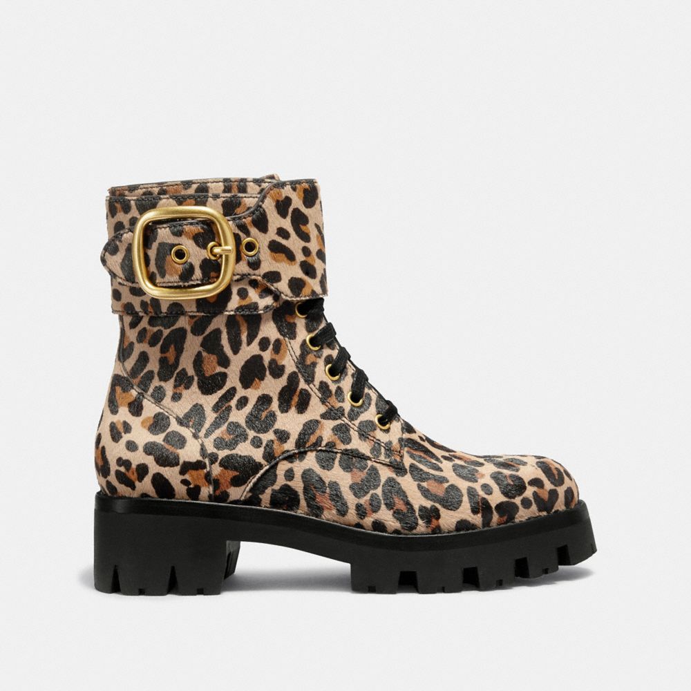 Lace up leopard outlet boots