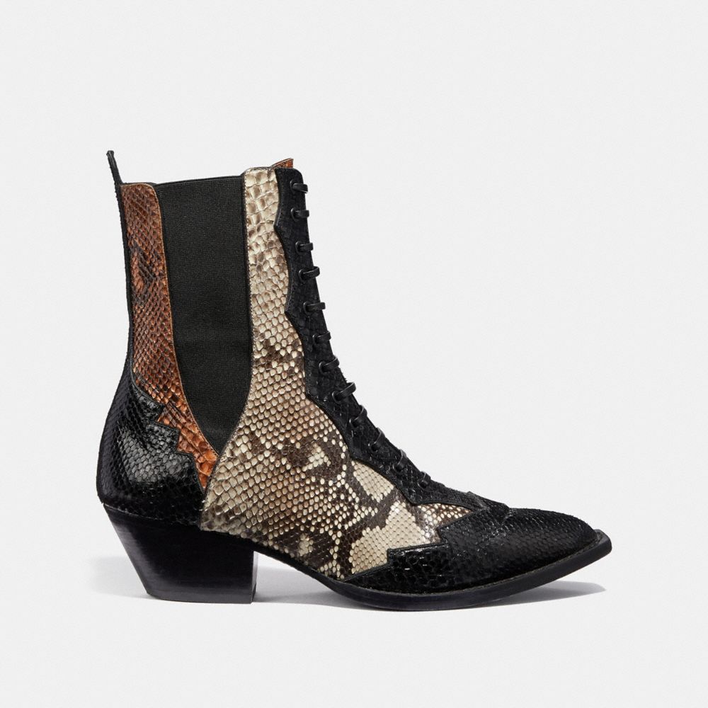 COACH®,Python,Noir/Cuir/Bordeaux,Angle View