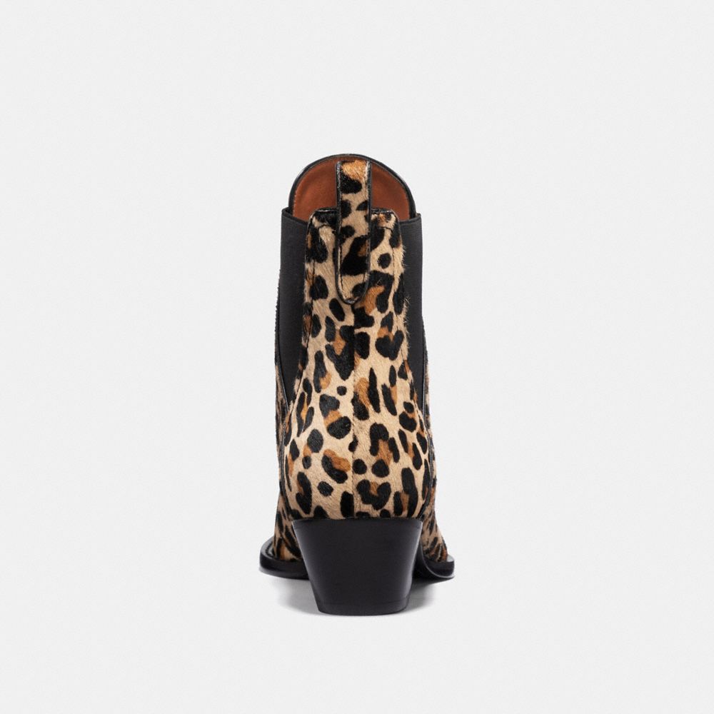 COACH Lace Up Bootie With Leopard Print COACH