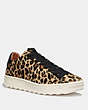 COACH®,C101 WITH LEOPARD PRINT,Haircalf,NATURAL/BLACK,Front View