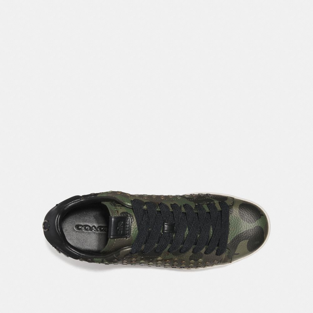 C101 Low Top Sneaker With Studded Camo Print