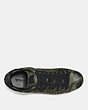COACH®,C101 LOW TOP SNEAKER WITH STUDDED CAMO PRINT,Leather,MILITARY WILD BEAST,Inside View,Top View