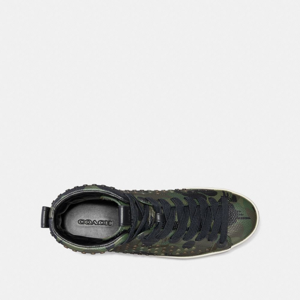 Sneaker montante C211 avec imprimé camouflage et clous