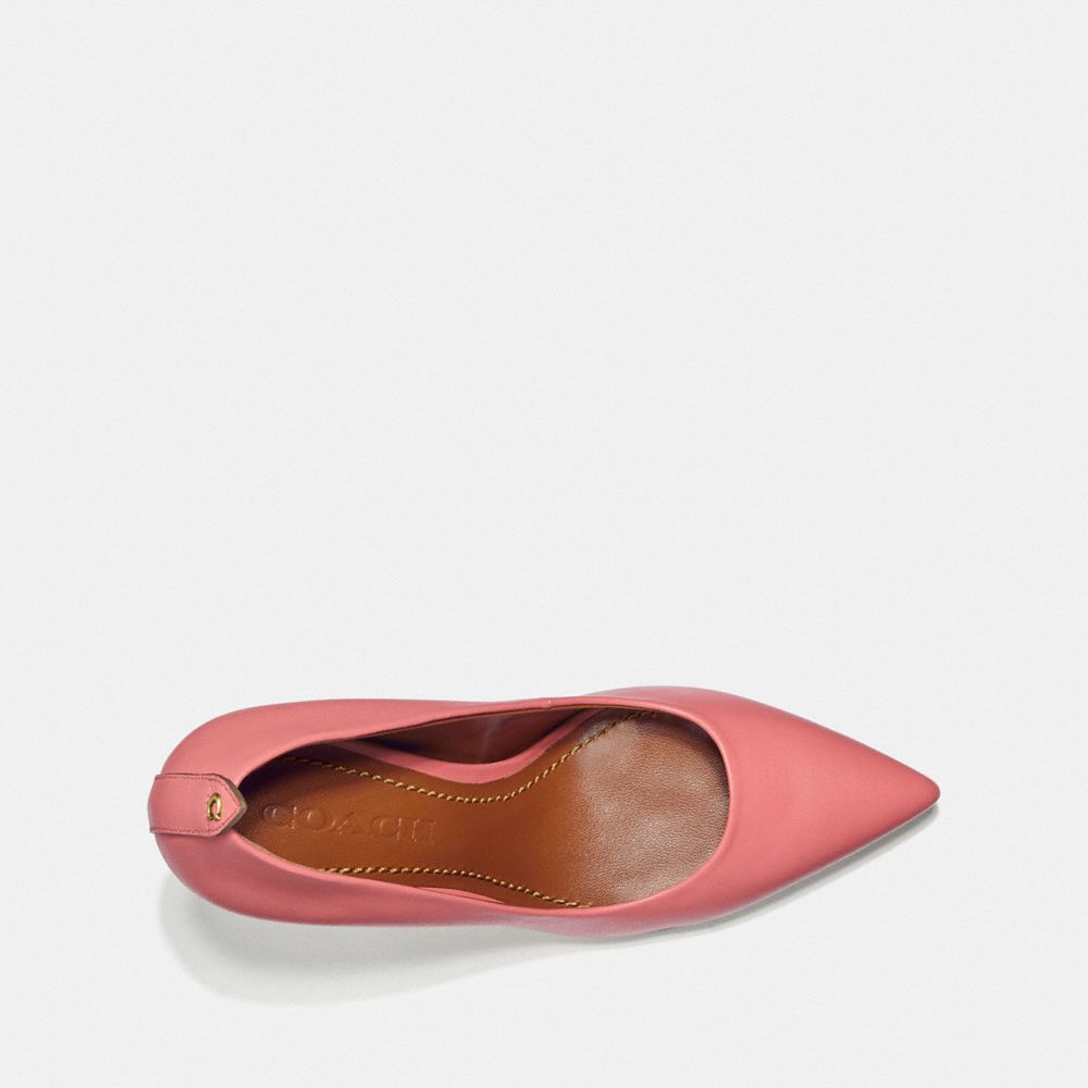 COACH®,ESCARPINS WAVERLY,Cuir,Corail Vif,Inside View,Top View