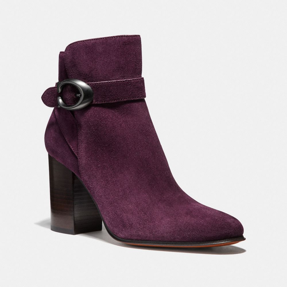 COACH Delaney Signature Buckle Heel Bootie