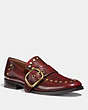 COACH®,ALEXA LOAFER WITH STUDS,Leather,Scarlet,Front View