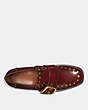 COACH®,ALEXA LOAFER WITH STUDS,Leather,Scarlet,Inside View,Top View