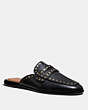 COACH®,FAYE LOAFER SLIDE,Leather,Black,Front View
