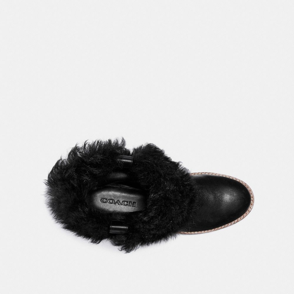 COACH®,LEIGHTON BOOTIE,Mixed Material,Black,Inside View,Top View