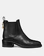 COACH®,BOWERY CHELSEA BOOTIE,Leather,Black,Angle View