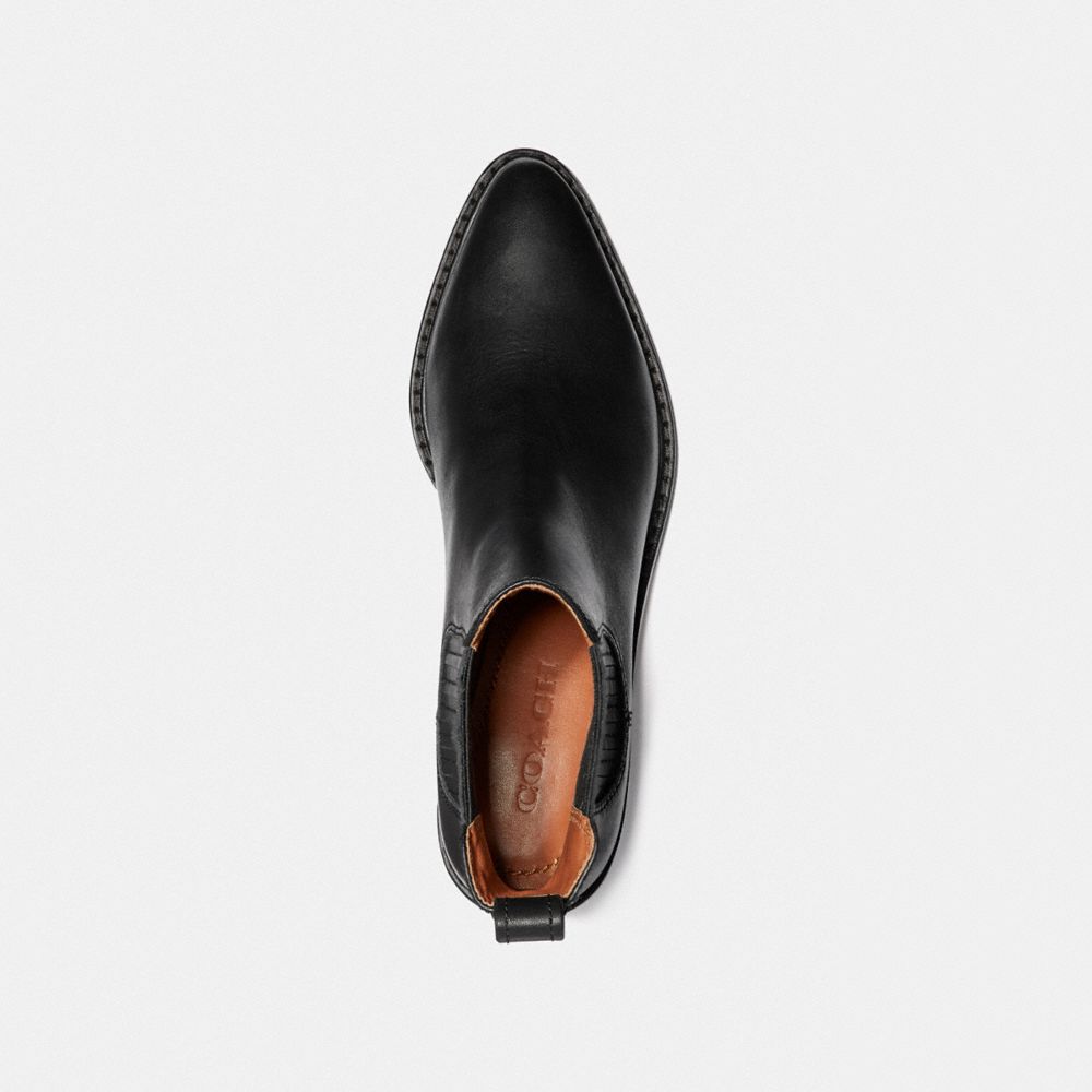 COACH®,BOTTINES CHELSEA BOWERY,Cuir,Noir,Inside View,Top View