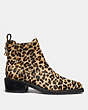 COACH®,BOWERY CHELSEA BOOTIE,Haircalf,Natural,Angle View
