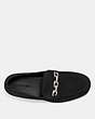 COACH®,CHAIN LOAFER,Suede,Black,Inside View,Top View