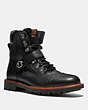 COACH®,HIKER BOOT,Shearling,Black,Front View
