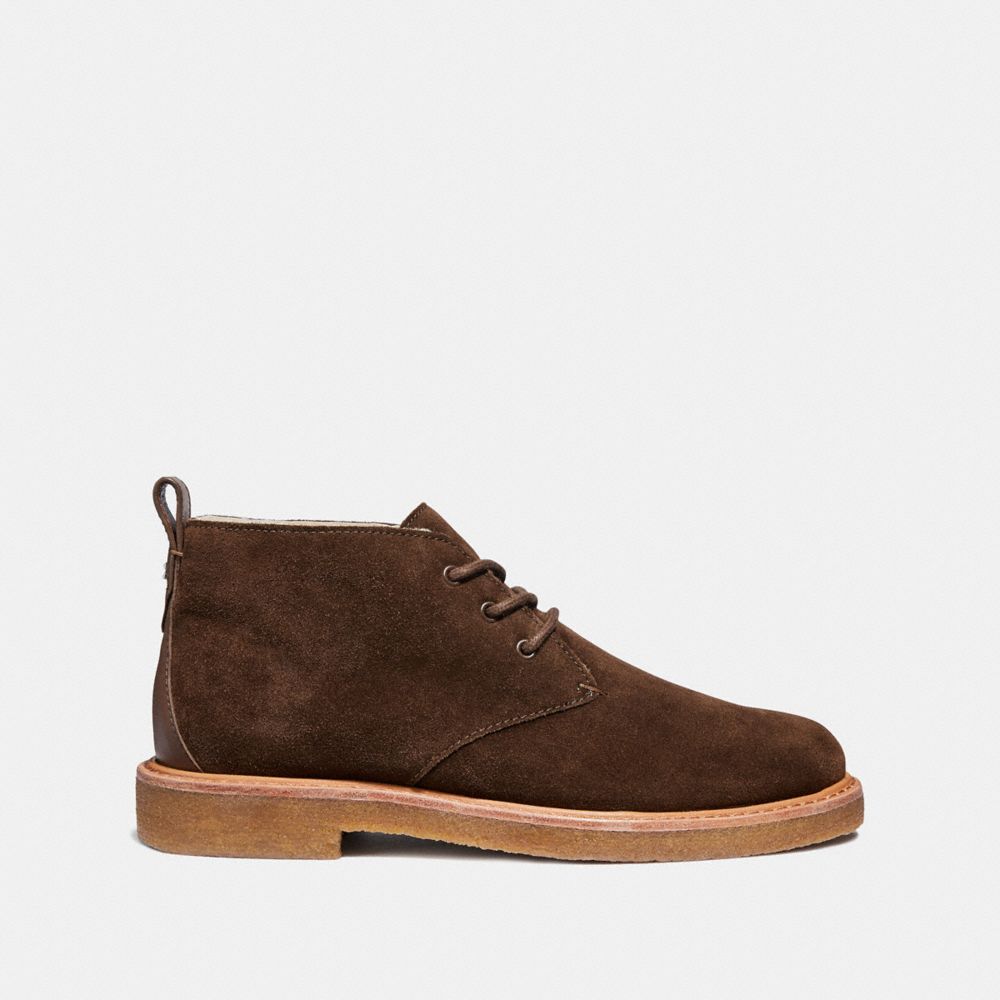 COACH®,DESERT BOOT,Shearling,MOCHA,Angle View