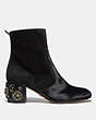 COACH®,JULIET ANKLE BOOTIE,Mixed Material,Black,Angle View