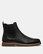 COACH®,CHELSEA BOOT,Leather,Black,Angle View