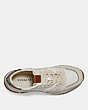 COACH®,C143 RUNNER WITH GLITTER,mixedmaterial,WHITE/CHALK,Inside View,Top View