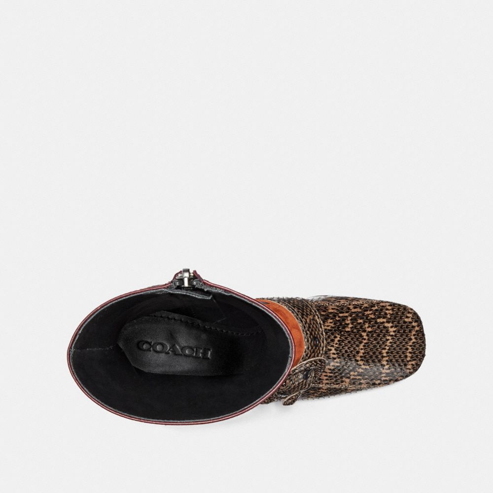 COACH®,Signature Buckle Bootie,,Inside View,Top View