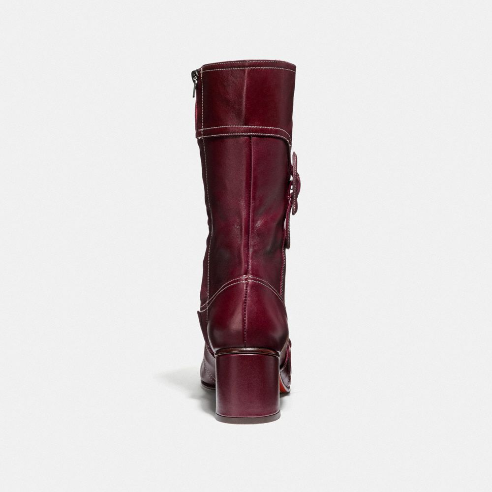 Coach signature hot sale buckle bootie