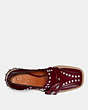 COACH®,SIGNATURE BUCKLE LOAFER,Leather,Scarlet,Inside View,Top View