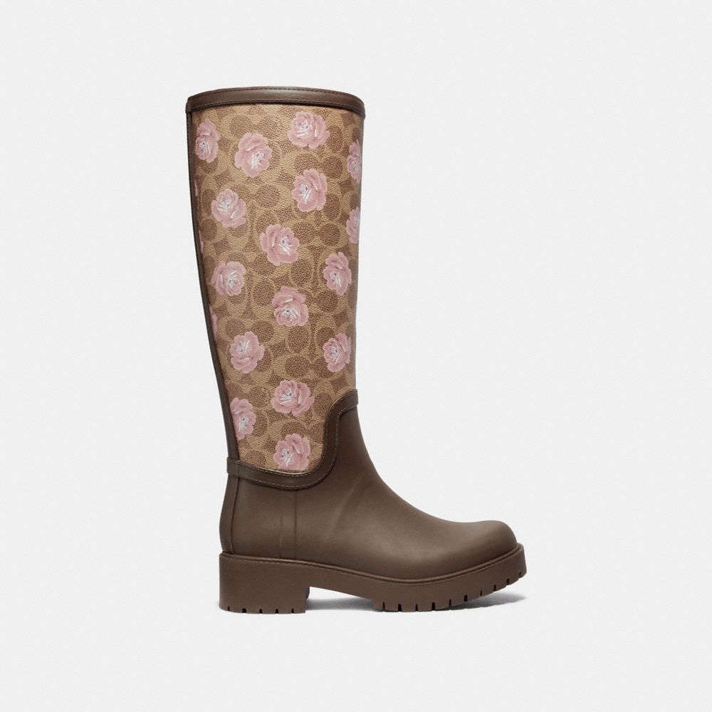 COACH COACH Rainboot With Signature Floral Print