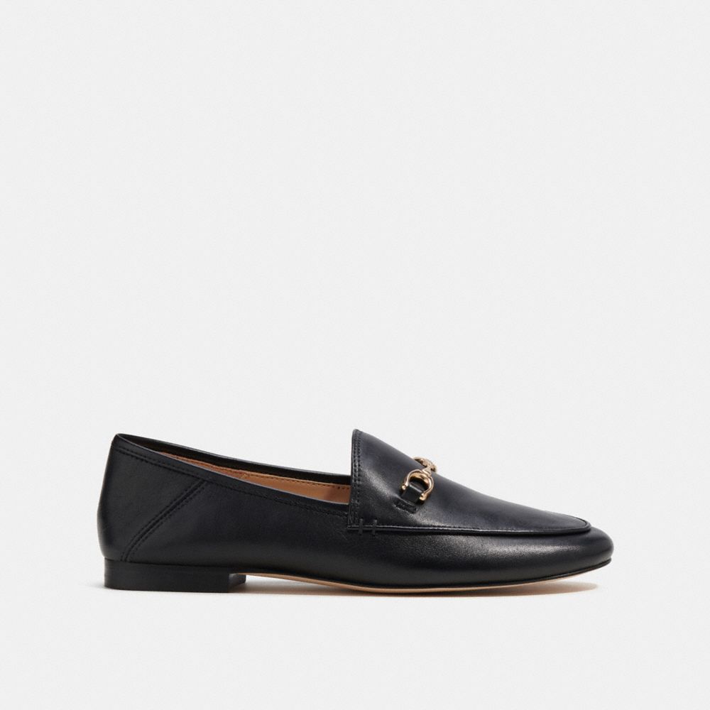COACH®,HALEY LOAFER,Black,Angle View