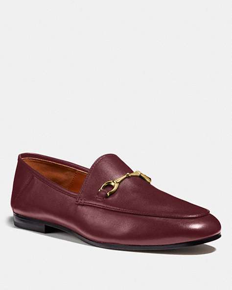 COACH®,HALEY LOAFER,Leather,Wine,Front View