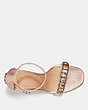 COACH®,MAYA SANDAL WITH STUDS,Leather,Rose gold,Inside View,Top View