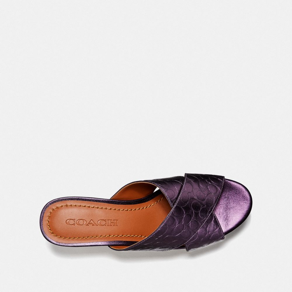 Sandale compensée à bandes croisées