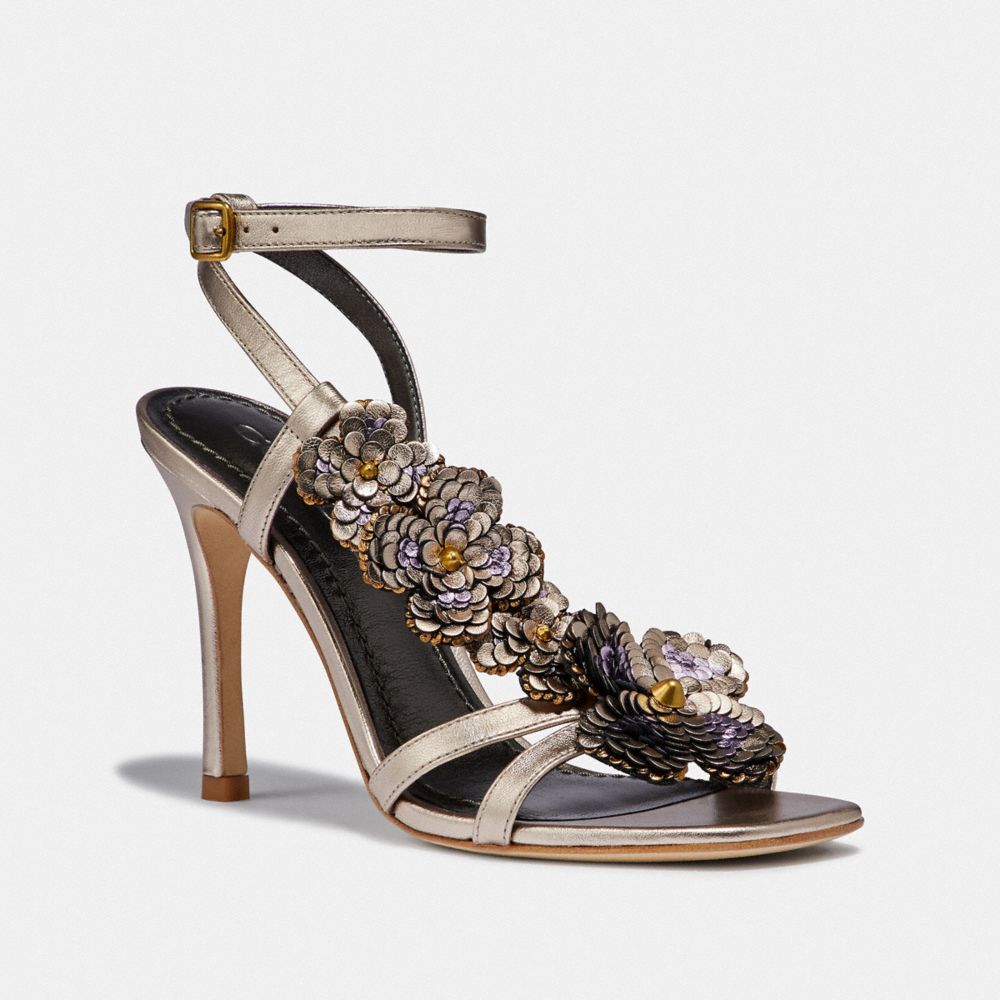Bianca Sandal With Leather Paillettes