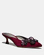 COACH®,KAILEE MULE WITH PAILLETTES,Suede,Dark Berry,Front View
