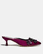 COACH®,KAILEE MULE WITH PAILLETTES,Suede,Dark Berry,Angle View